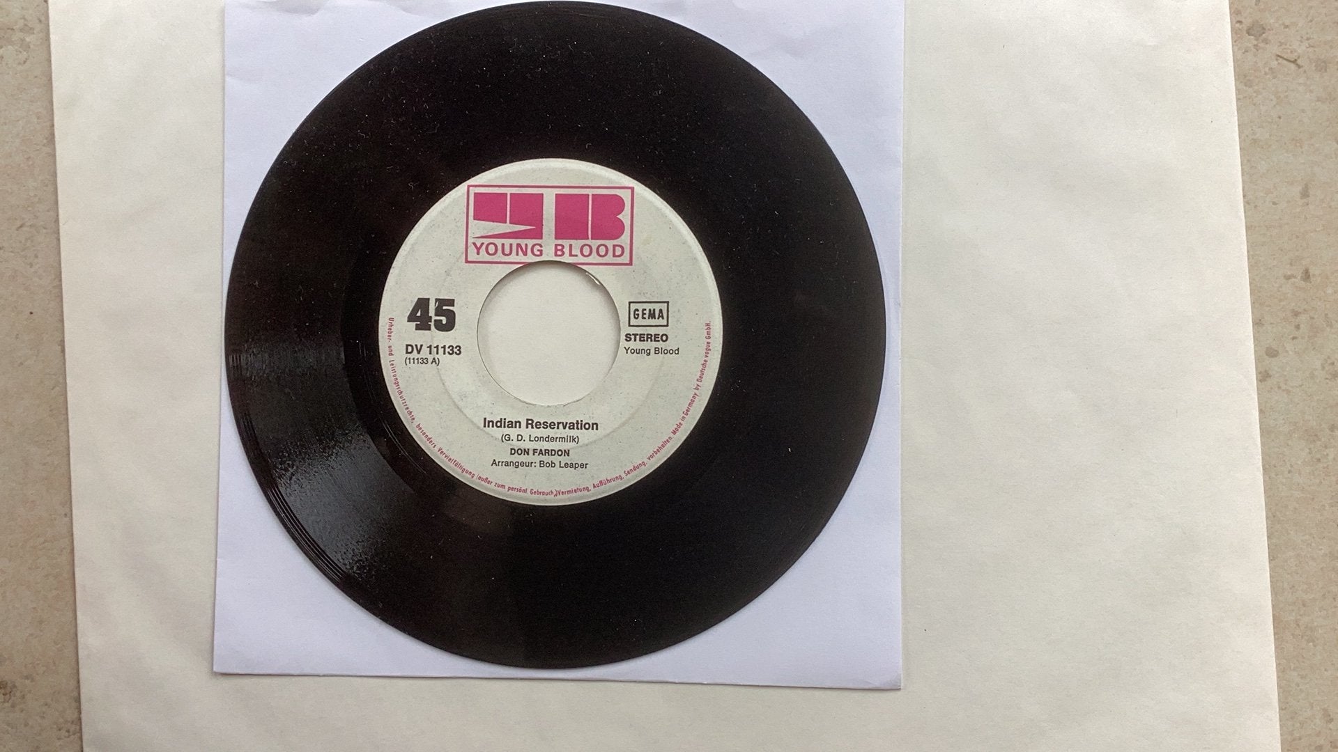 Single Don Fardon - Induan Reservation, Ophalen of Verzenden, Gebruikt, 7 inch, Pop