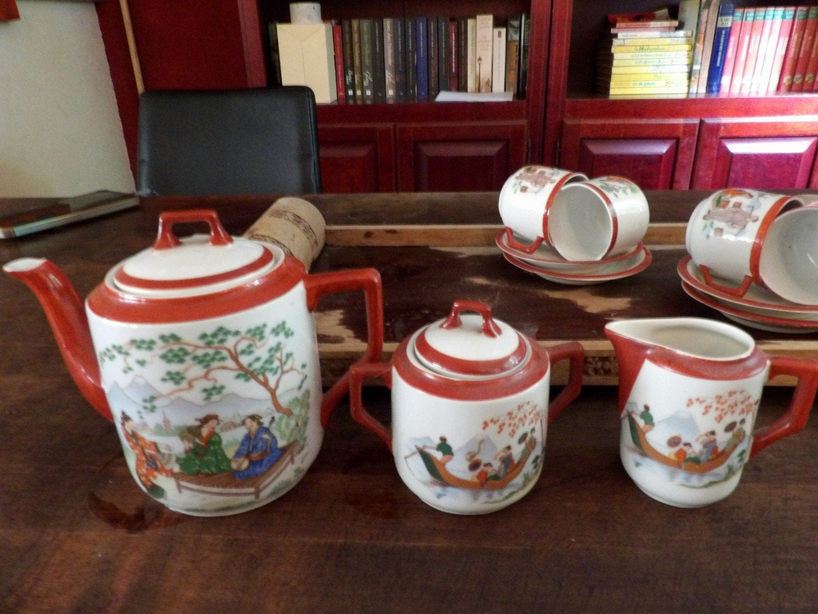 Te koop dit prachtige complete Japans eierschaal theeservies, Ophalen of Verzenden