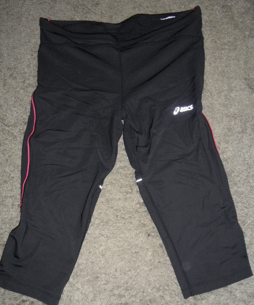 In goede staat: driekwart, zwarte fitness/sportbroek ASICS, Zwart, Maat 46/48 (XL) of groter, Ophalen of Verzenden, Asics