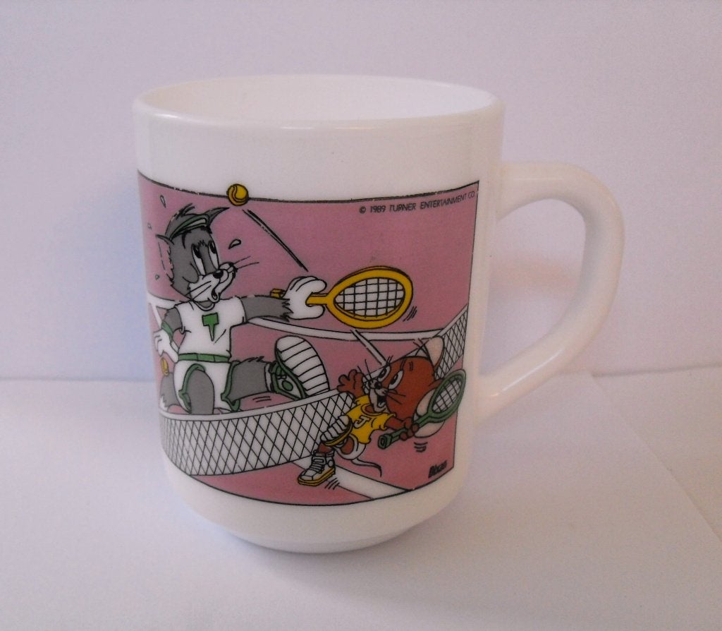 Tom and Jerry Arcopal Beker Tom en Jerry Mok (2) Tennis, Verzamelen, Ophalen of Verzenden, Overige figuren, Zo goed als nieuw