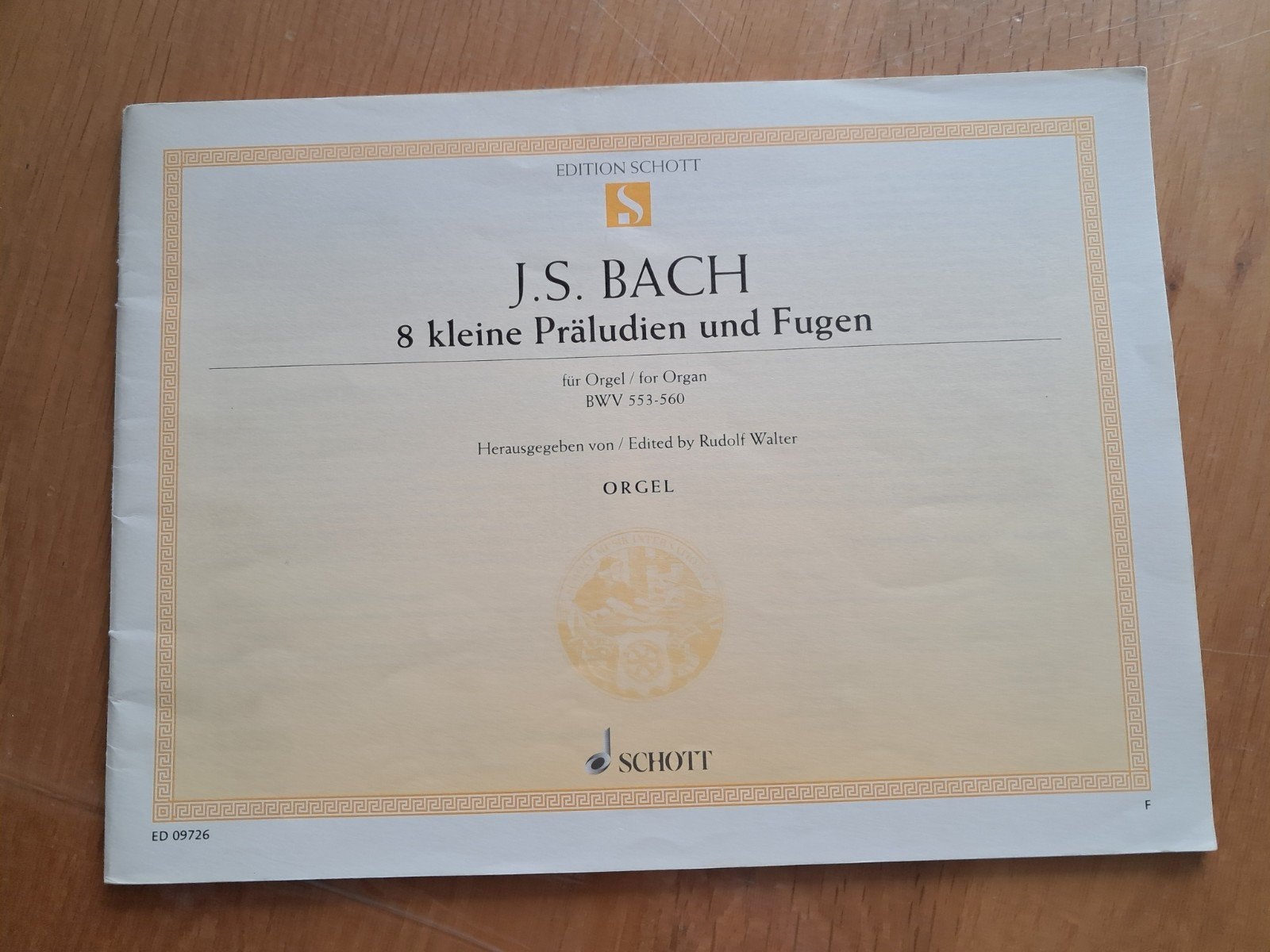 J.S. Bach - 8 kleine Präludien und Fugen für Orgel, Muziek en Instrumenten, Bladmuziek, Orgel, Gebruikt, Klassiek, Ophalen of Verzenden