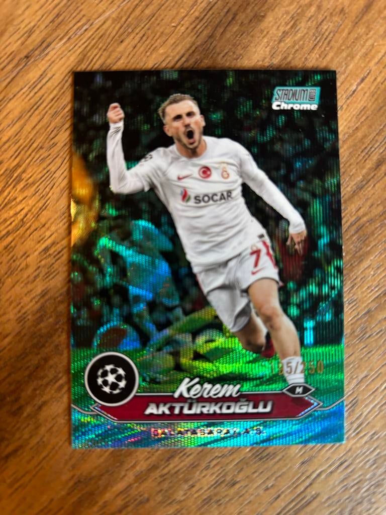 Kerem Aktürkoğlu Topps Stadium Chrome Champions League, Hobby en Vrije tijd, Stickers en Plaatjes, Ophalen of Verzenden, Zo goed als nieuw