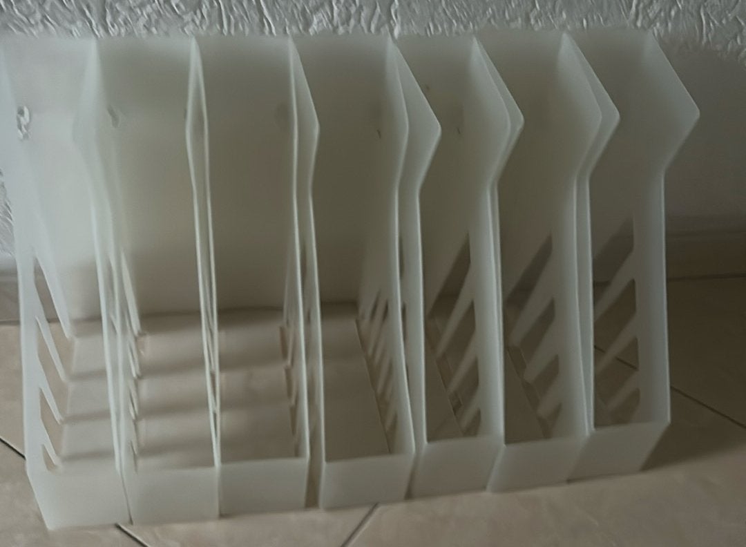 7 tijdschriften cassette wit/doorzichtig, Diversen, Ophalen of Verzenden, Zo goed als nieuw