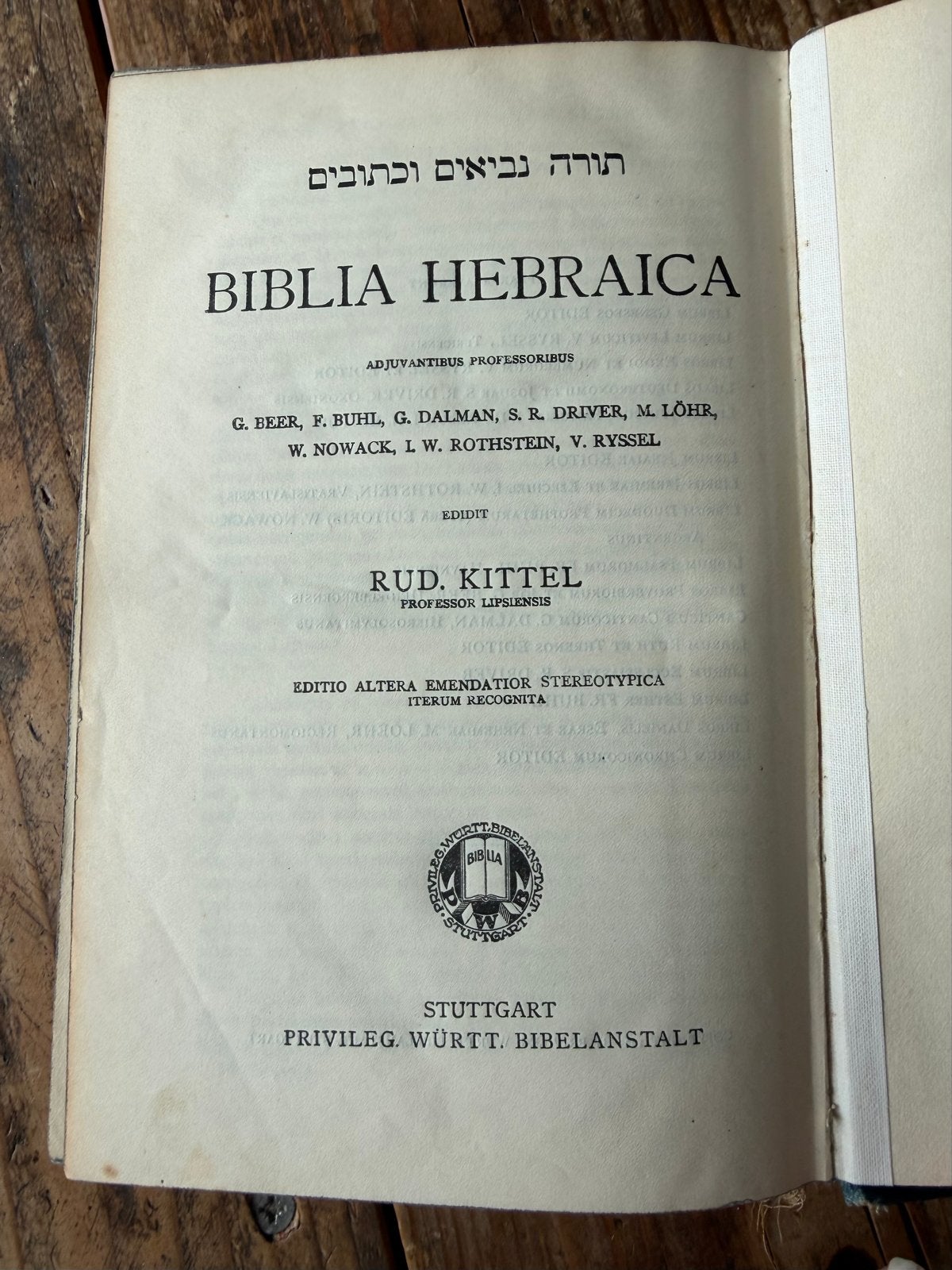 Biblia Hebraica Rud. Kittel - Oude Hebreeuwse Bijbel, Ophalen of Verzenden, Gelezen, Religie