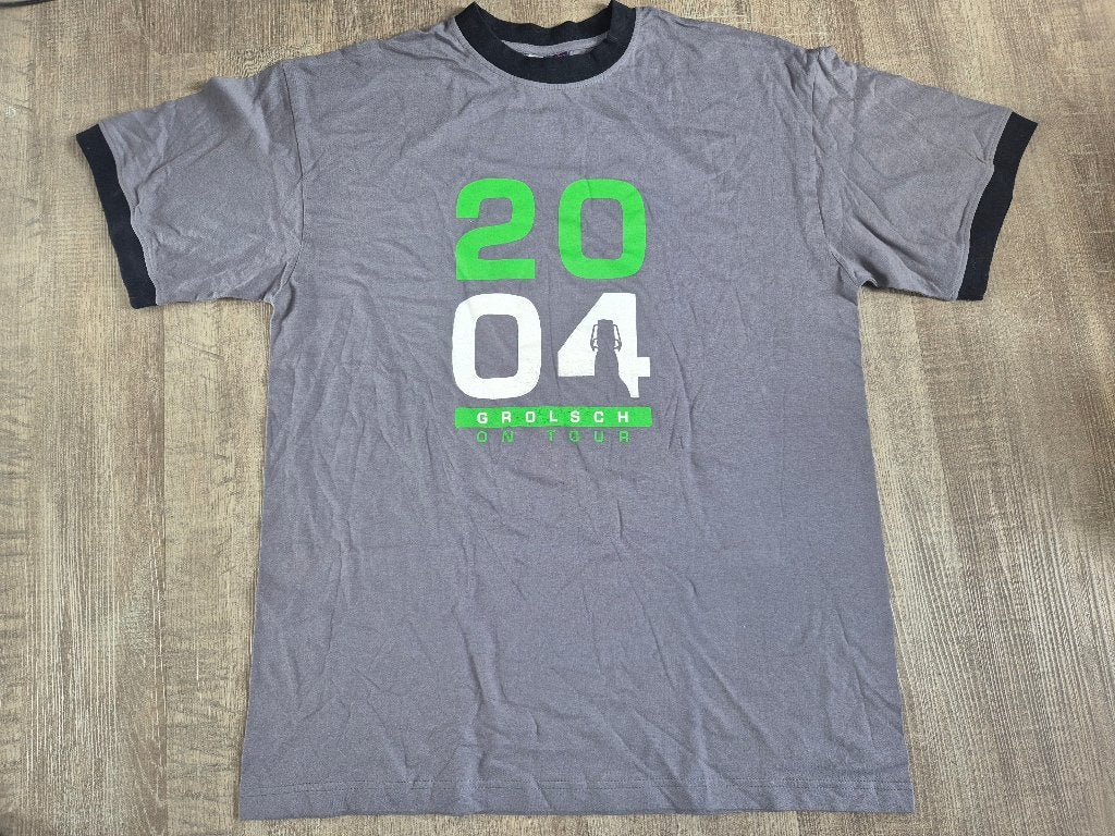 Te koop: grijs Grolsch on tour T-shirt, maat XL, Verzamelen, Ophalen of Verzenden, Nieuw, Overige typen, Grolsch