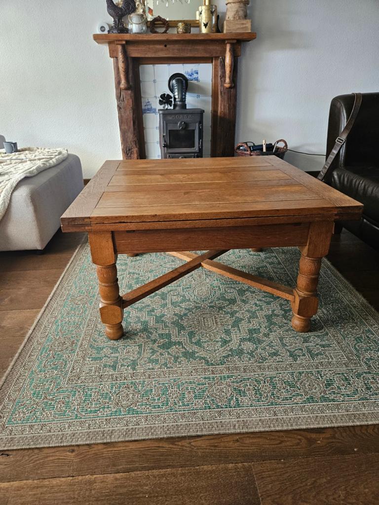 Antieke eiken salontafel, Ophalen of Verzenden