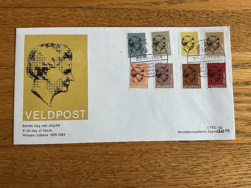 Veldpost op eerste dag enveloppe, Postzegels en Munten, Postzegels | Nederland, Verzenden, Na 1940, Gestempeld