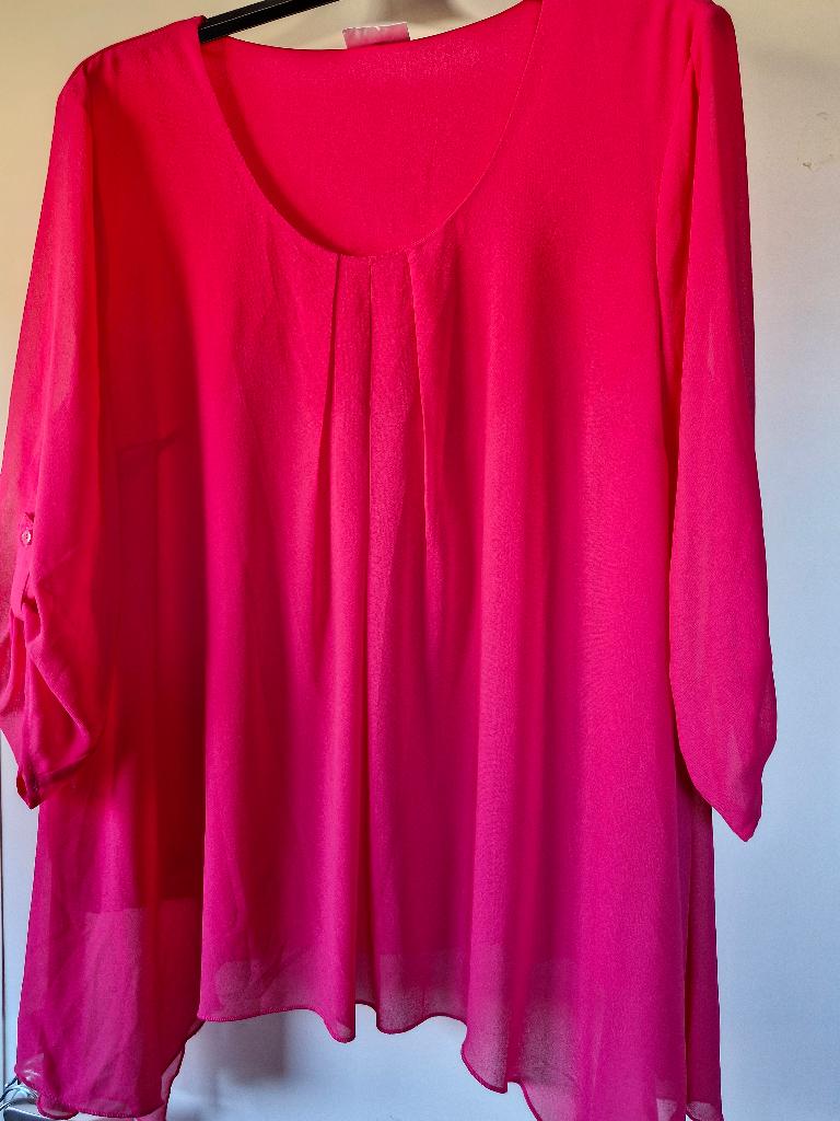 koraalrode canda blouse, Canda, Ophalen of Verzenden, Zo goed als nieuw, Maat 46/48 (XL) of groter