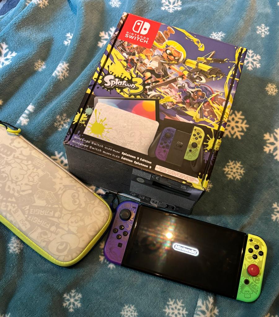 splatoon oled nintendo switch, Ophalen of Verzenden, Zo goed als nieuw, Met 1 controller, Switch OLED
