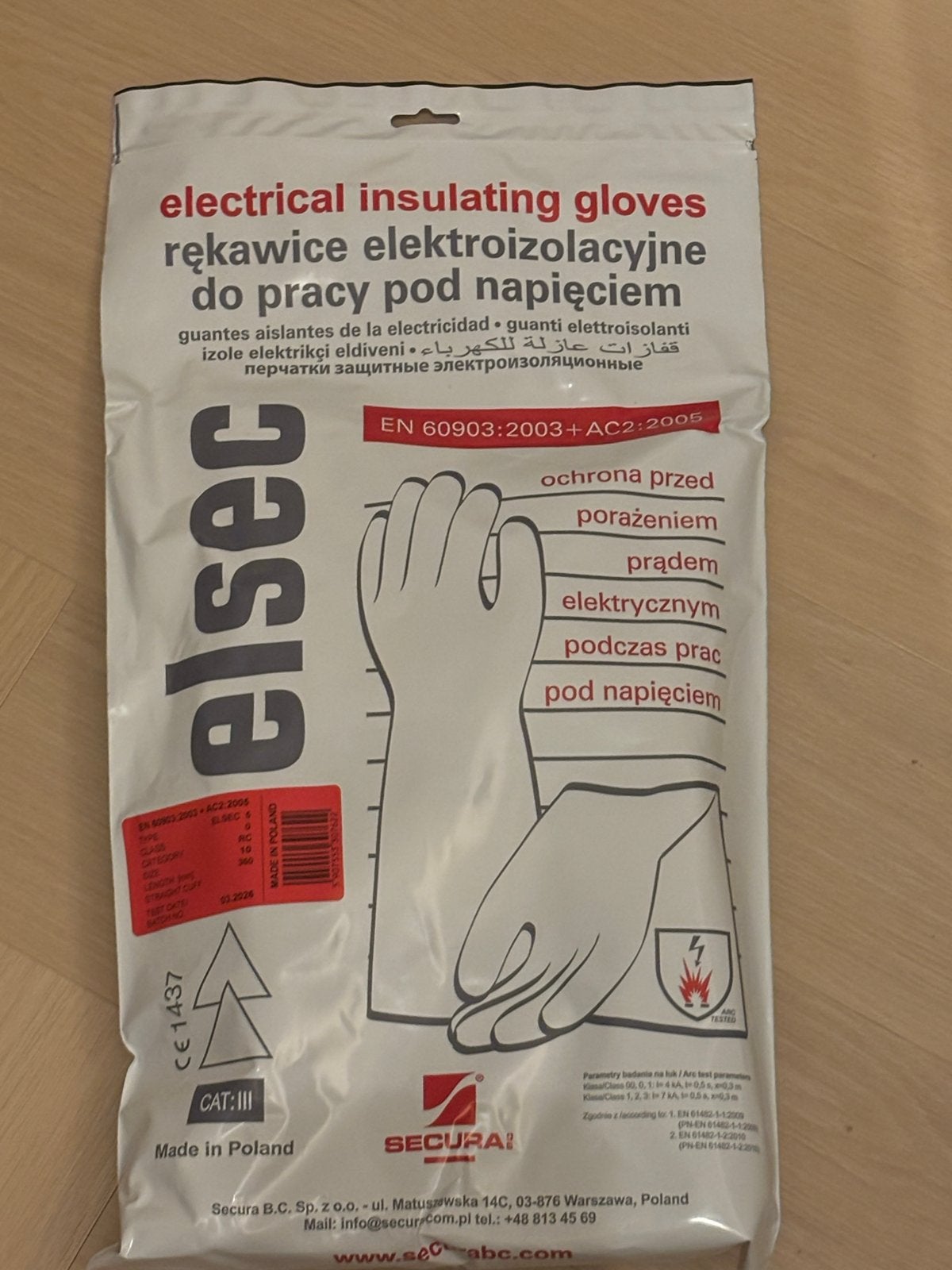 Elsec Elektrische Isolerende Handschoenen, Doe-het-zelf en Verbouw, Ophalen of Verzenden, Nieuw, Overige merken, Overige typen