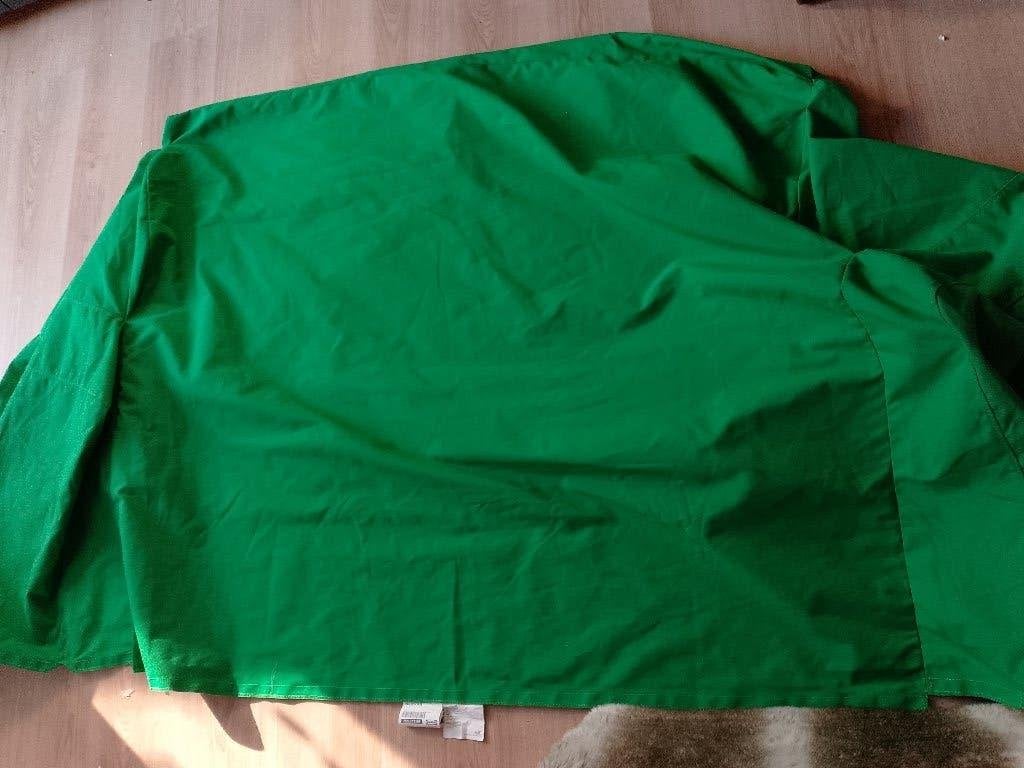 Zgan: 2x IKEA Klippan bankhoes vissle groen nieuwstaat., Overige materialen, Eenpersoons, 150 tot 200 cm, 75 tot 100 cm