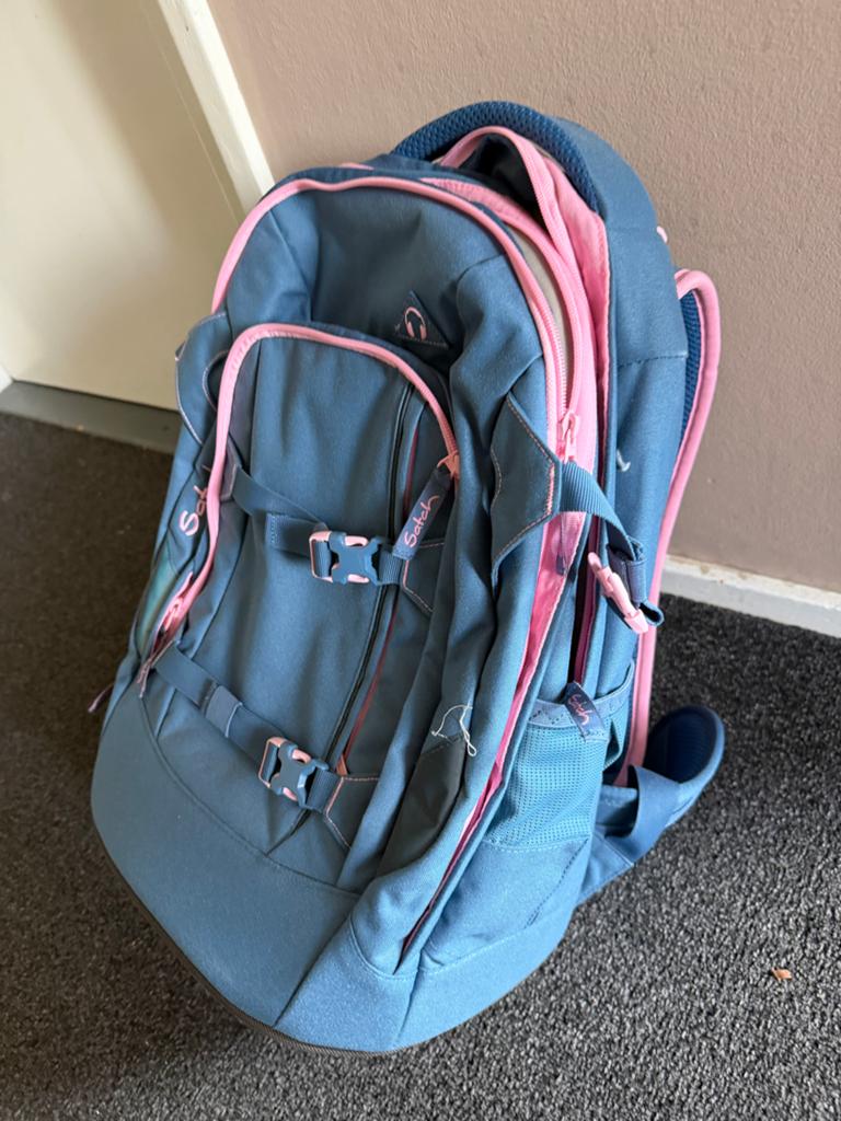 Satch rugzak,  blauw/roze - SchoolRugtas Schooltas.Laptoptas, 25 tot 40 cm, Nieuw, 30 tot 45 cm, Ophalen