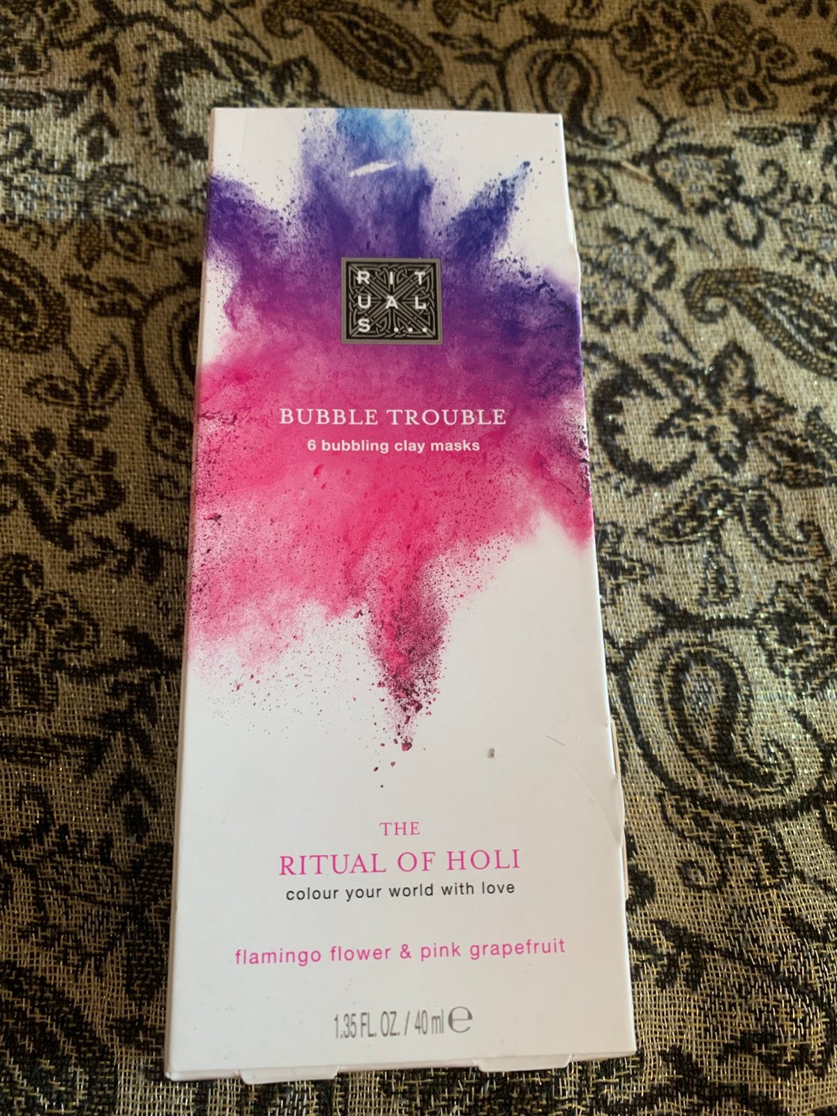 Rituals Holi Bubble trouble clay mask 40ML, Ophalen of Verzenden, Nieuw, Gehele gezicht, Verzorging