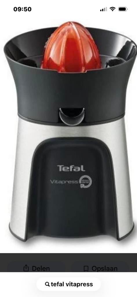 Tefal vitapress cituspers, Ophalen of Verzenden, Zo goed als nieuw, Citruspers
