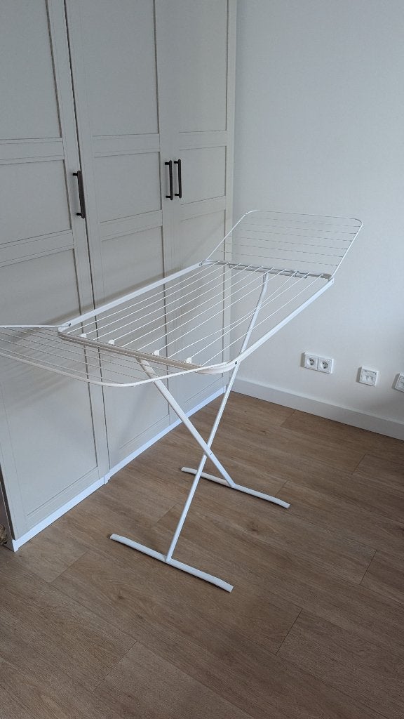 Inklapbaar Droogrek (Wit wasrek/Folding clothes drying rack), Tuin en Terras, Droogmolens en Wasrekken, Ophalen, Gebruikt, Wasrek