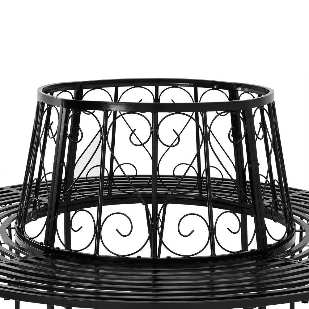 Boombank parkbank halfrond ijzer ø160 zwart GRATIS BEZORGD!, Tuin en Terras, Tuinwanddecoratie, Verzenden, Nieuw, Nvt, Nvt