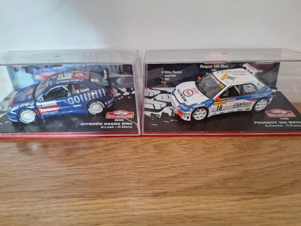 2x Rally Monte Carlo Peugeot 306 Maxi Citroen Xsara WRC Ixo, Ophalen of Verzenden, Zo goed als nieuw, Auto, Overige merken