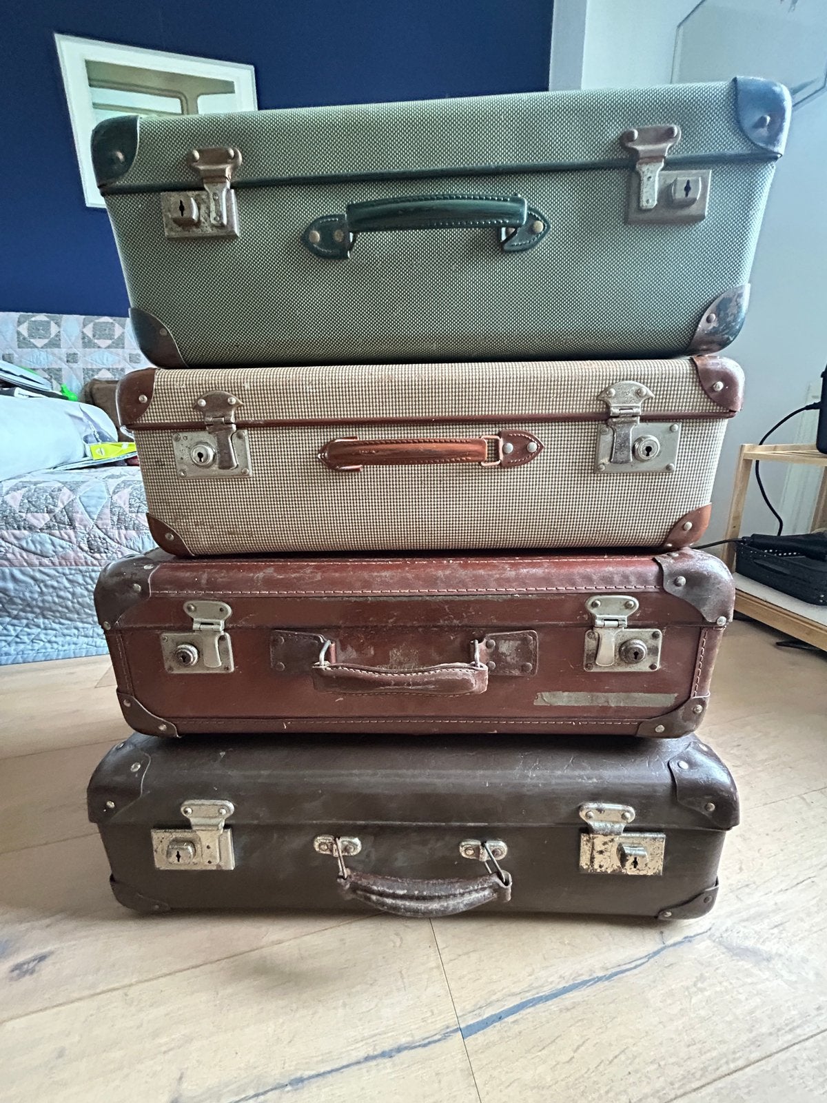 Koffers Antiek, Ophalen, Gebruikt, Hard kunststof