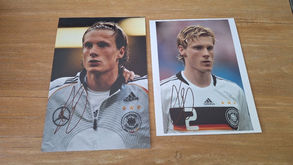 Foto 20x30 cm met handtekening; Marcell Jansen # Duitsland, Verzamelen, Sportartikelen en Voetbal, Ophalen of Verzenden, Nieuw