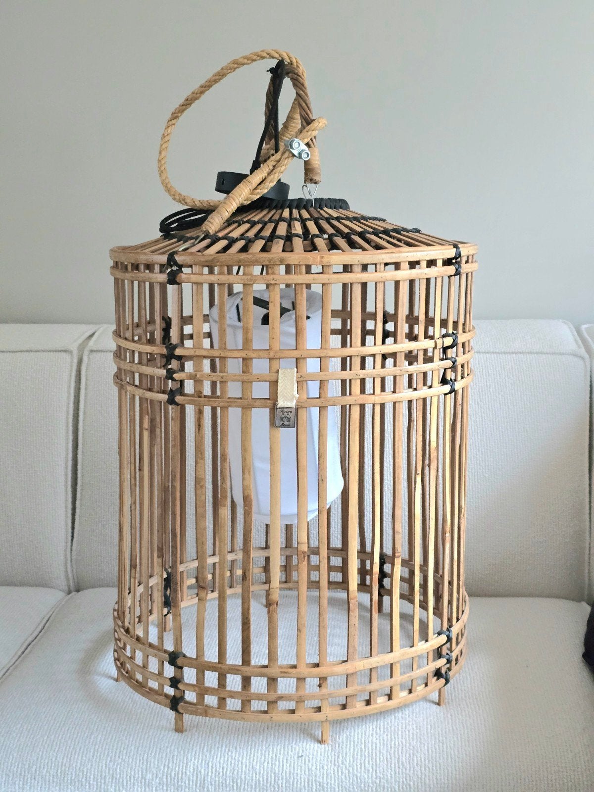 Riviera Maison Bamboe Hanglamp - Zo goed als nieuw, Ophalen of Verzenden