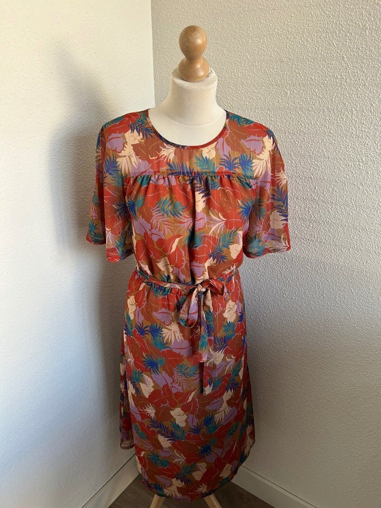King Louie maat 42 tropische zomer jurk 3120, Kleding | Dames, Jurken, Maat 42/44 (L), Ophalen of Verzenden, Zo goed als nieuw