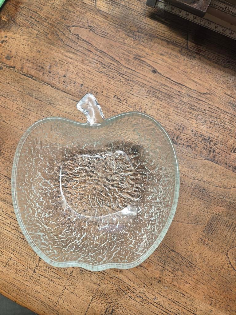 vintage retro Ravenhead Siesta appelvormige serveerschaal, Ophalen of Verzenden, Overige stijlen, Glas, Schaal of Schalen
