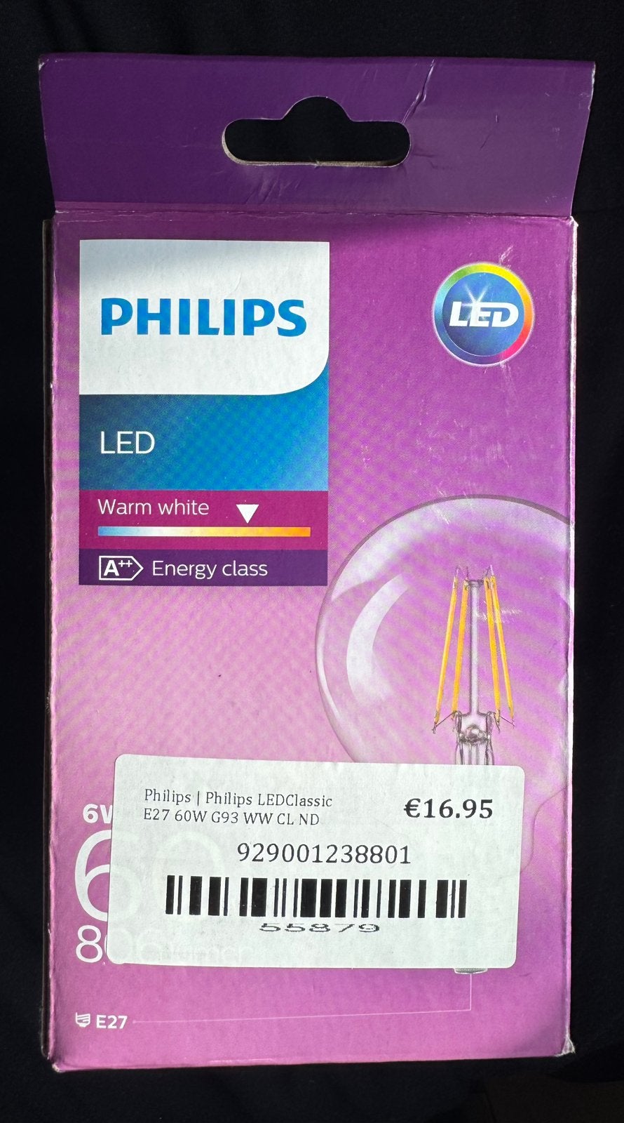 3x LED lamp groot Philips. (Kort gebruikt), Huis en Inrichting, Philips, Led-lamp, 60 watt of meer, Zo goed als nieuw
