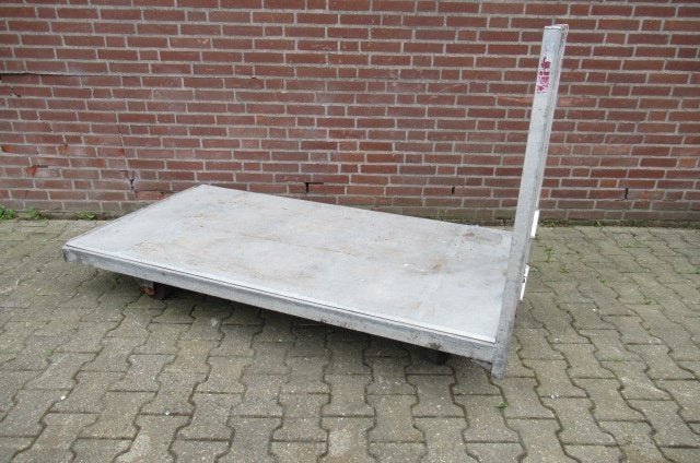 Aluminium magazijnwagen, veilingkar, transportkar175cm x96cm, 100 liter of meer, Ophalen, Gebruikt, Transportkar