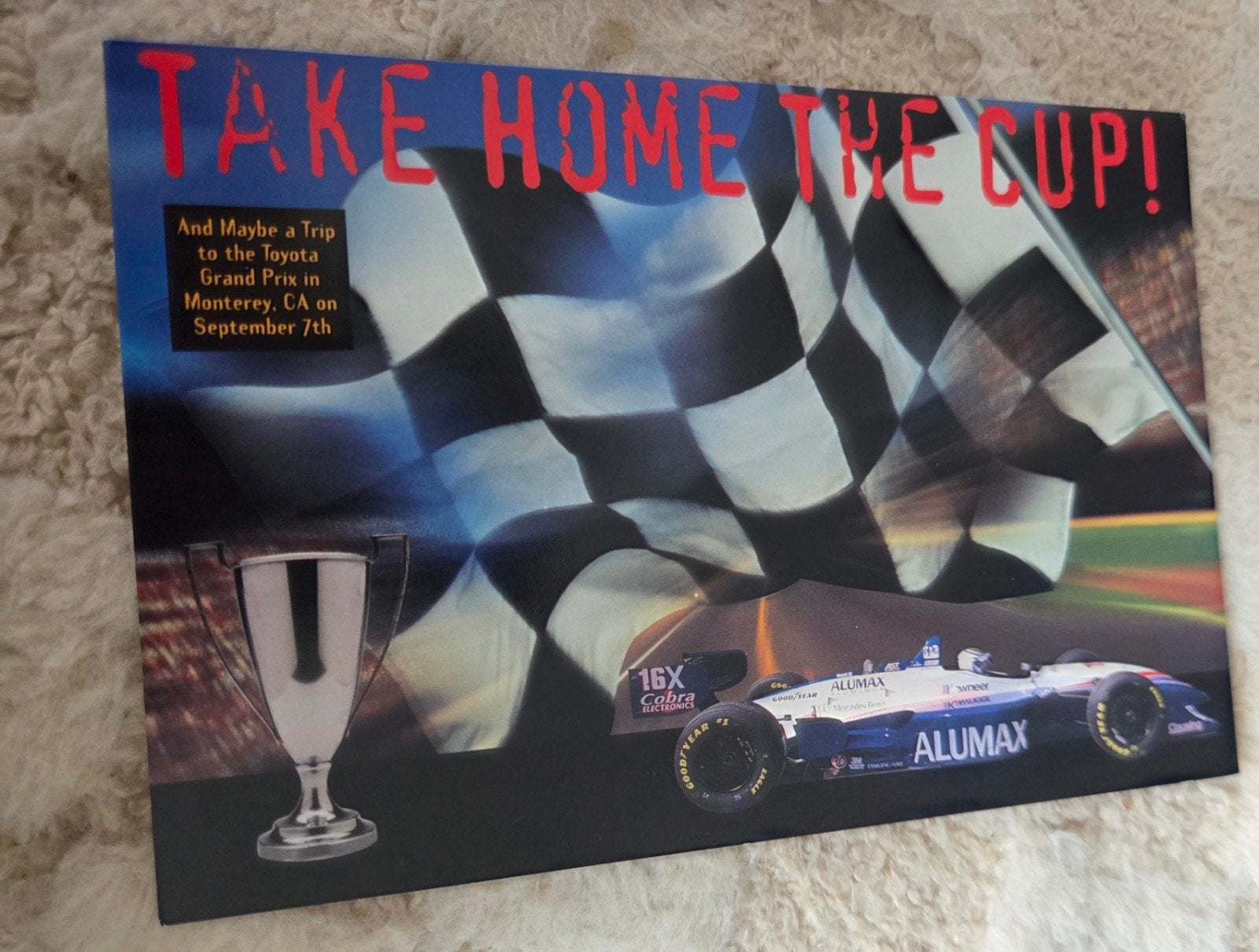 Zeldzame AST Computer Race Auto Ansichtkaart (1997), Verzenden, 1980 tot heden, Ongelopen, Sport en Spel