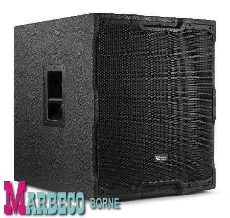 Actieve Subwoofer, Speaker met versterker 15" 900 watt, Audio, Tv en Foto, Luidsprekers, Subwoofer, Info@marbeco.nl, AUX-ingang
