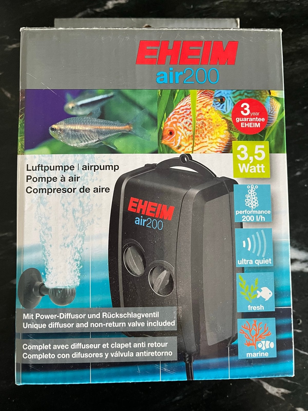 Eheim Air 200 luchtpomp., Ophalen of Verzenden, Gebruikt, Overige typen, Eheim