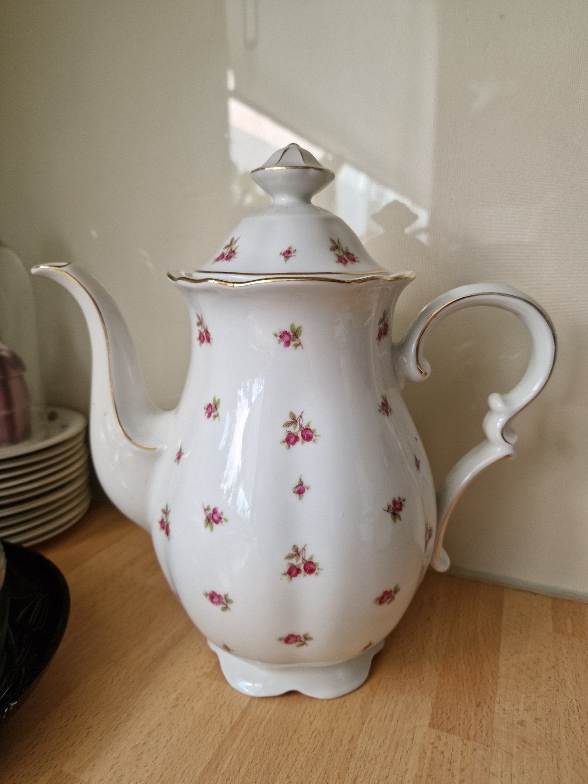 Pot met roosjes van Bavaria Mitterteich, Ophalen of Verzenden