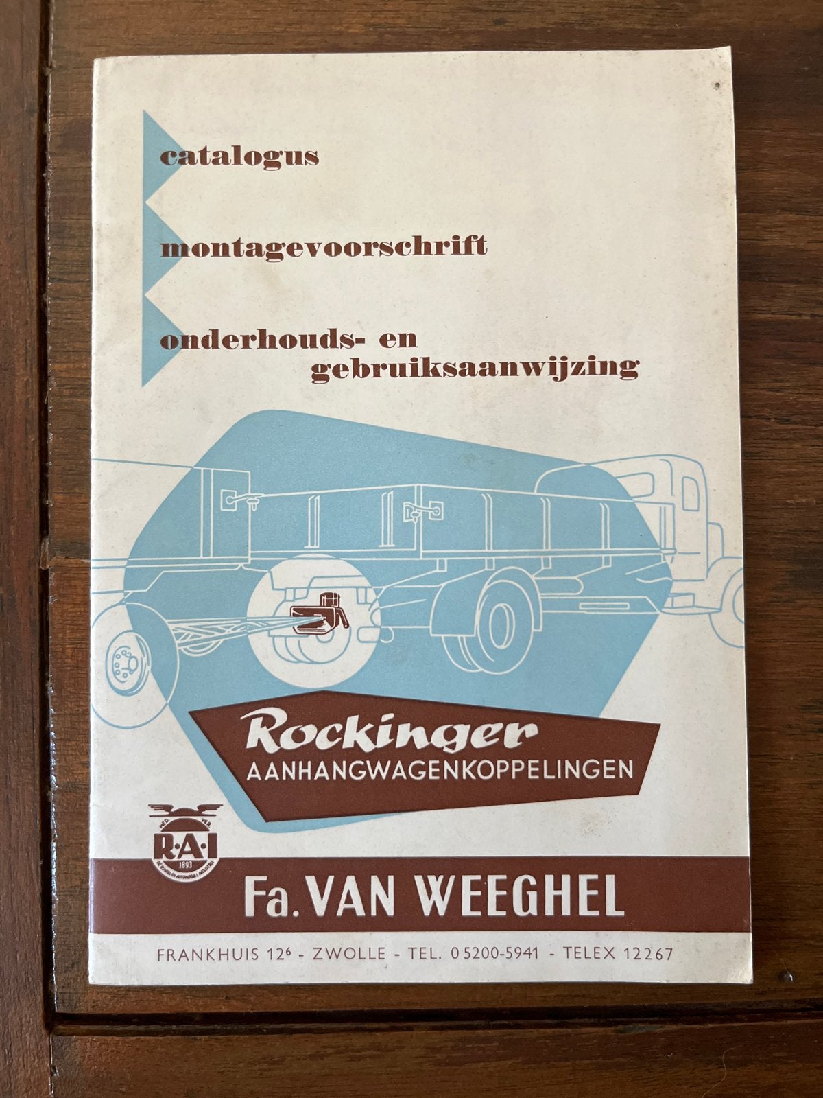 Rockinger Aanhangwagenkoppelingen Catalogus 1957, Ophalen of Verzenden, Zo goed als nieuw, Catalogus