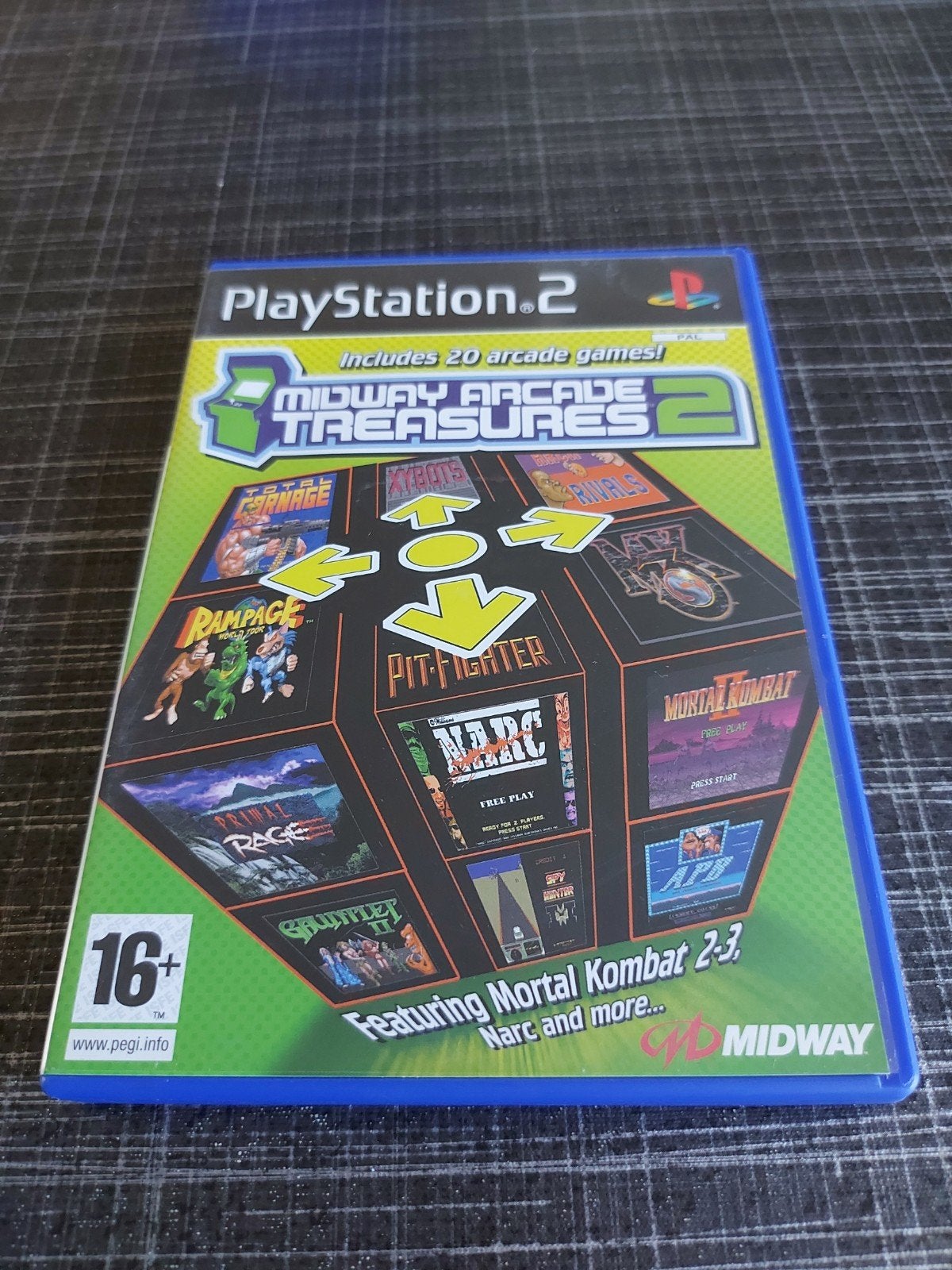 Midway Arcade Treasures 2 PS2 - 20 Klassieke Arcade Games, Vechten, Eén computer, Ophalen of Verzenden, Zo goed als nieuw