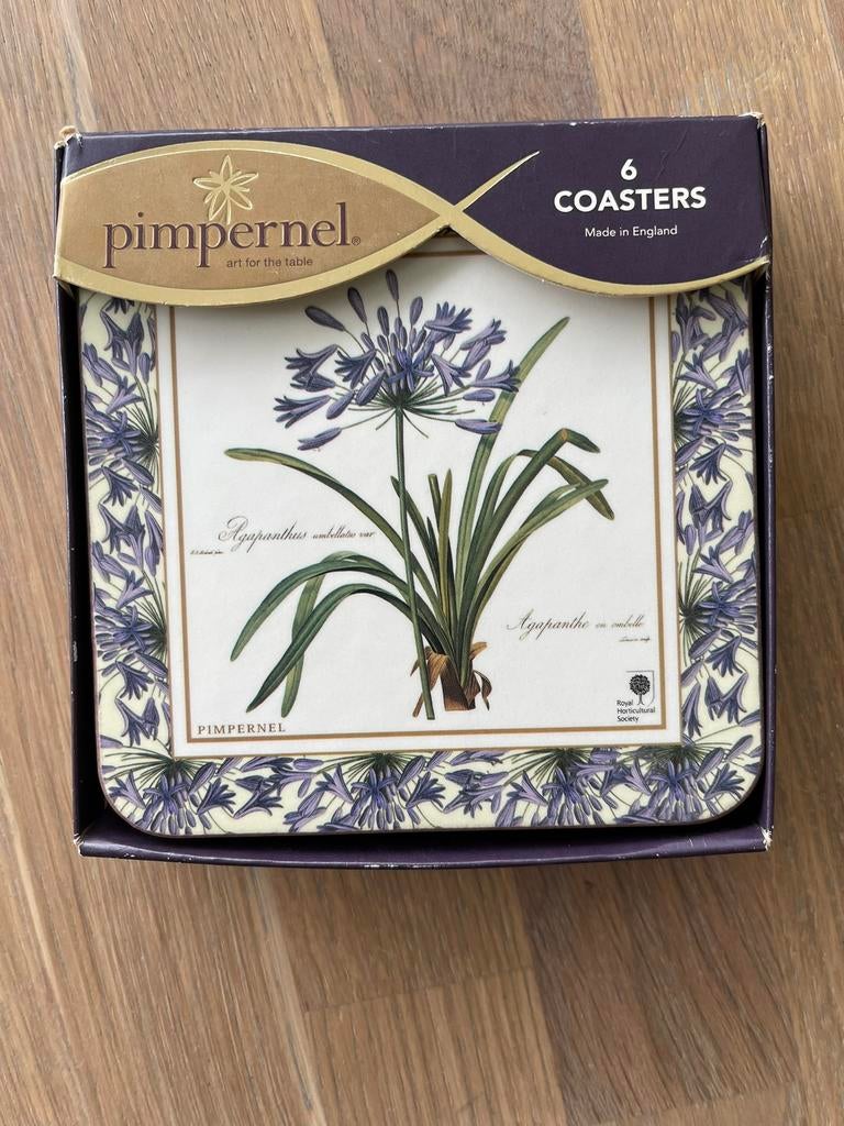 Pimpernel onderzetters nieuw in doosje, Ophalen of Verzenden, Nieuw, Glas of Kopje