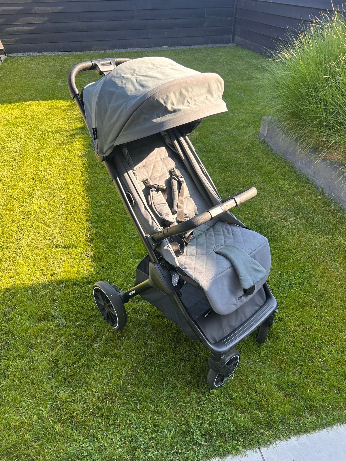Easywalker Jackey XL Buggy Groen-Grijs incl. regenhoes, Ophalen, Gebruikt, Kinderwagen, Overige merken