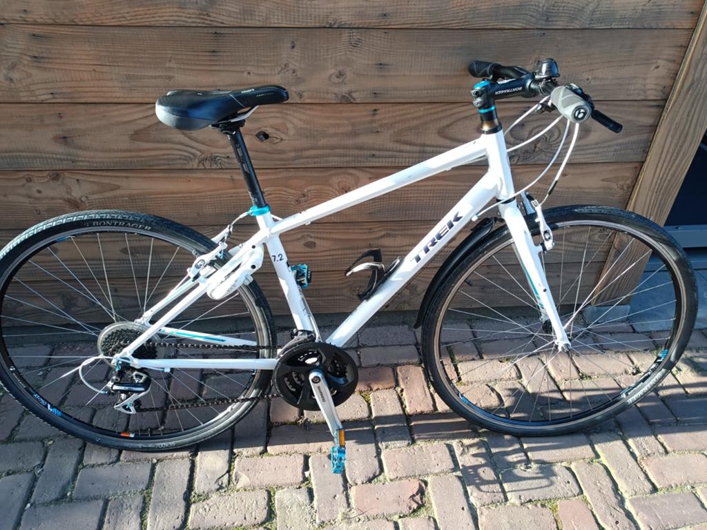 Trek FX 7.2 Alpha silver aluminium frame wit, Fietsen en Brommers, Fietsen | Dames | Sportfietsen en Toerfietsen, Ophalen, Gebruikt