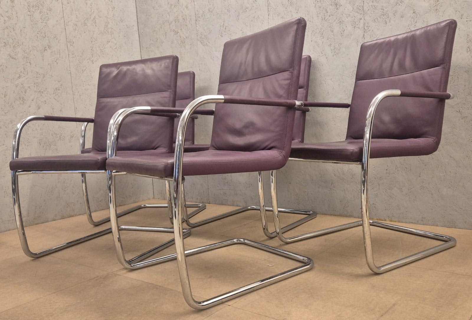 Thonet S78 Design Stoelen Leer, Huis en Inrichting, Ophalen, Overige kleuren, Modern Design, Leer
