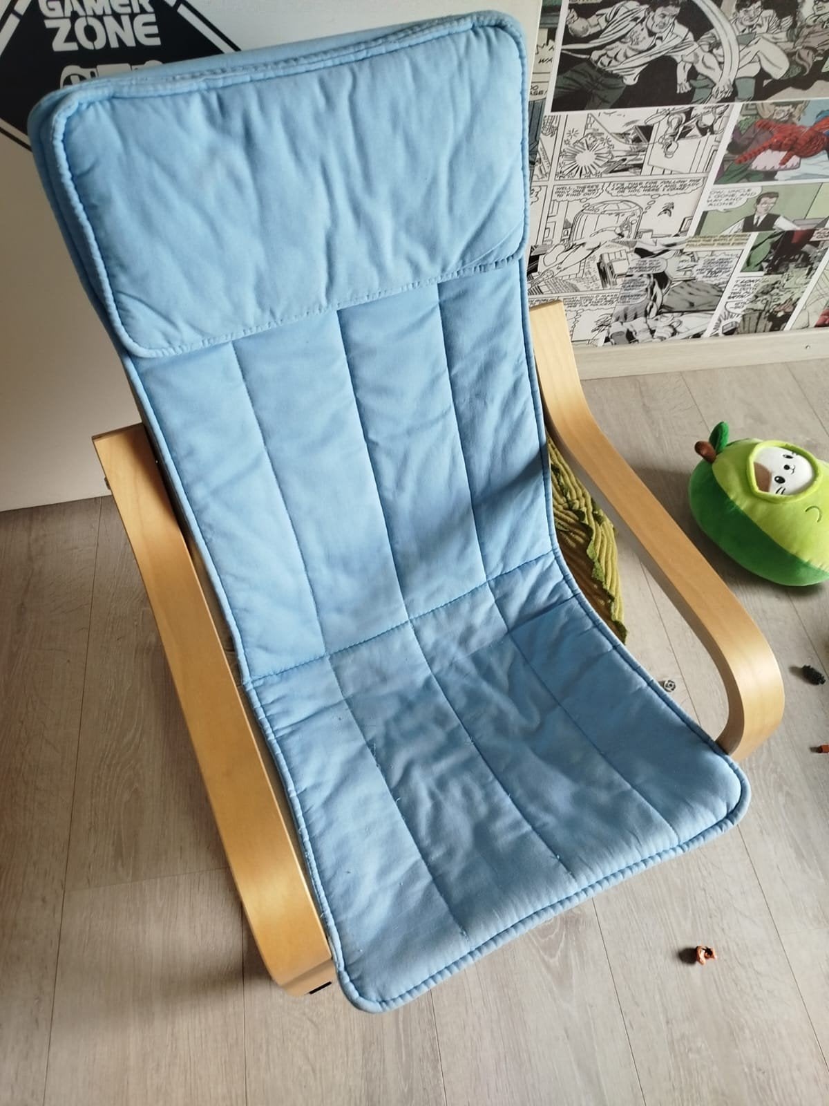 Poäng fauteuil voor kinderen, Ophalen, Modern, Comfortabel, Gebruikt, Blauw