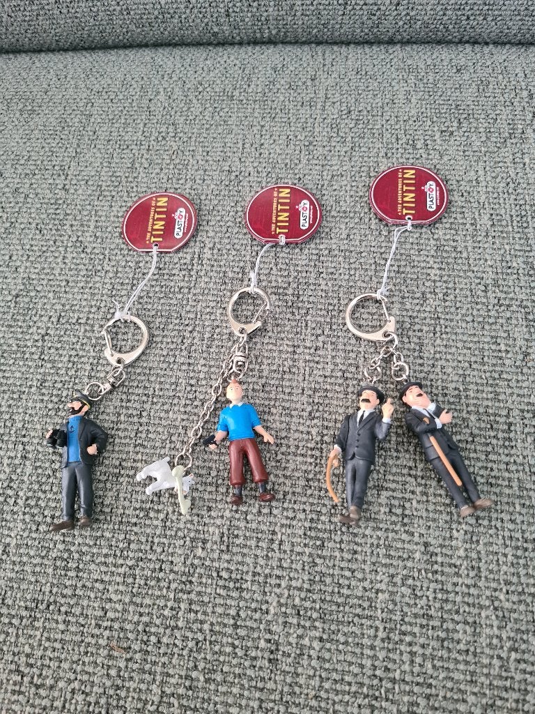 Kuifje tin tin tintin plastoy sleutelhangers, Verzamelen, Plastoy, Gebruiksvoorwerp, Nieuw, Ophalen of Verzenden