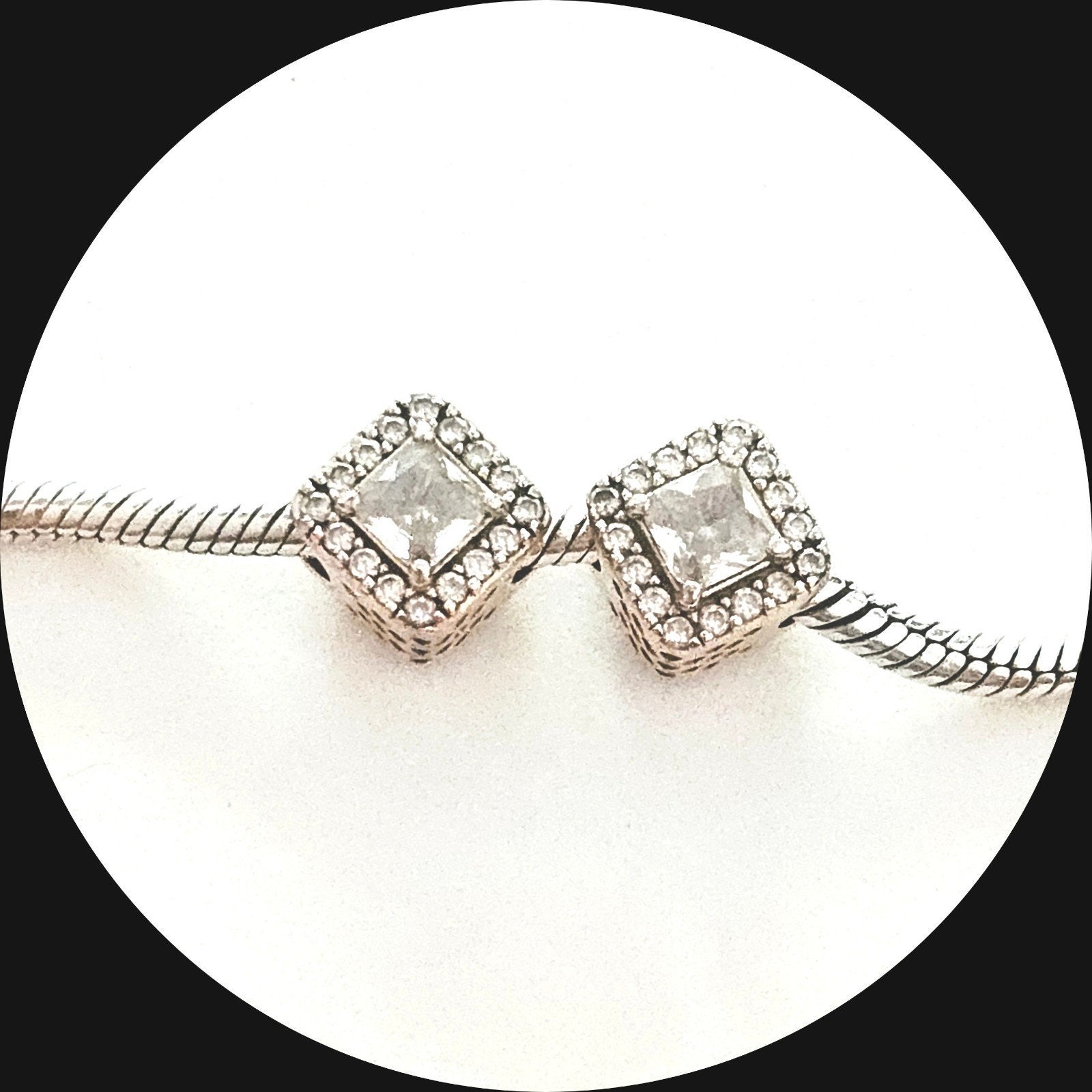 Pandora 1x Geometric Radiance rose goud 786206CZ / zirkonia, Sieraden, Tassen en Uiterlijk, Pandora, Ophalen of Verzenden, Zo goed als nieuw