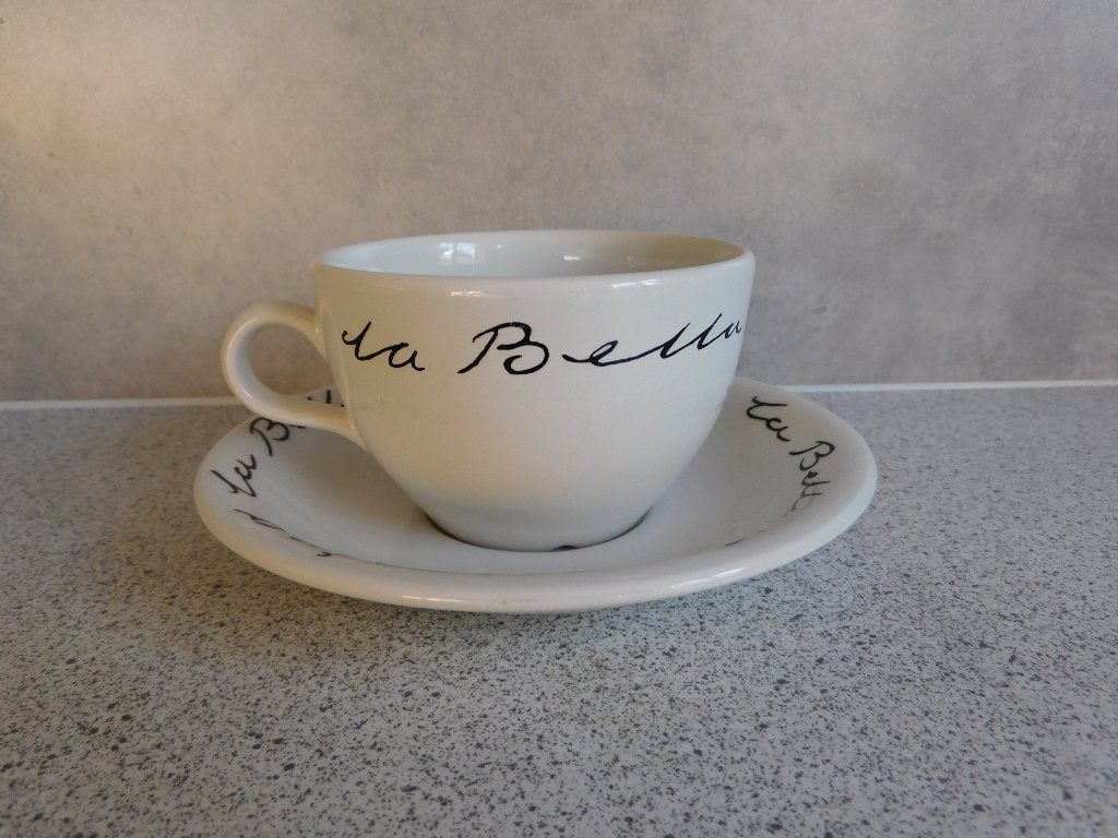 John Tams Labella Cappuccino kop en schotel, Overige merken, Keramiek, Ophalen of Verzenden, Zo goed als nieuw