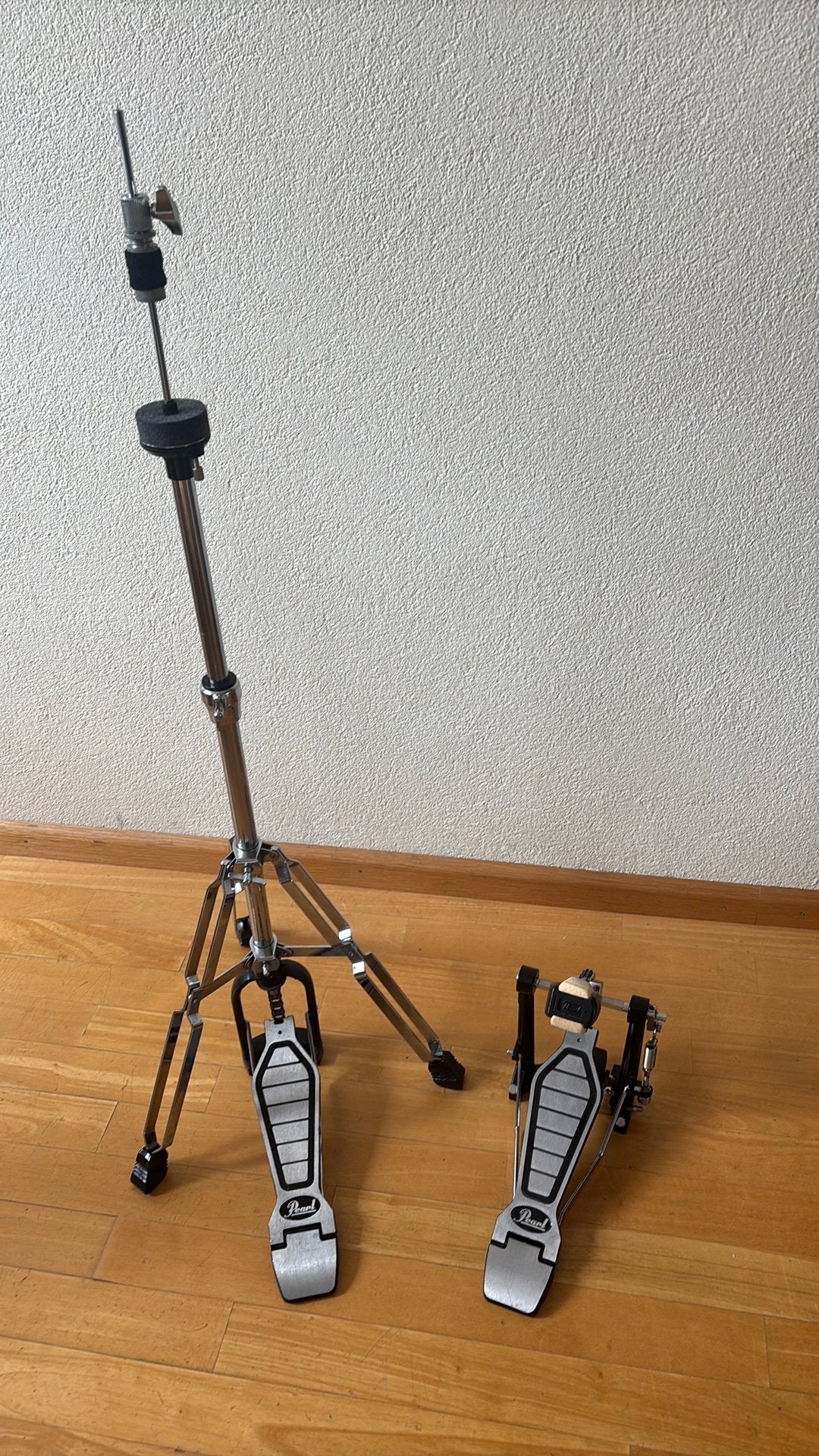 Pearl voetpedalen drumstel: hihat standaard +basedrum pedaal, Muziek en Instrumenten, Percussie, Ophalen of Verzenden, Zo goed als nieuw