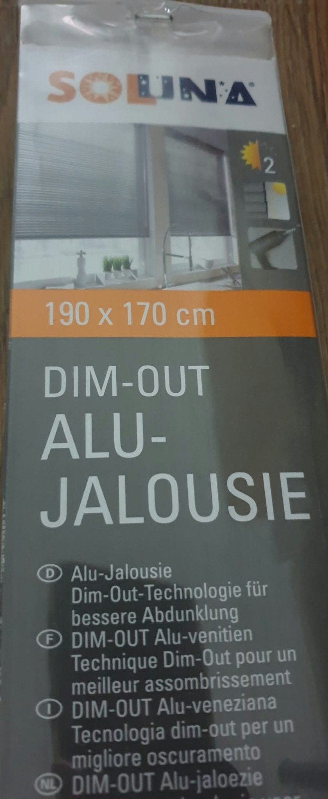 Soluna Dim-Out Aluminium Jaloezie 190x170 cm, Ophalen, Jaloezie, Overige merken, Verduisterend