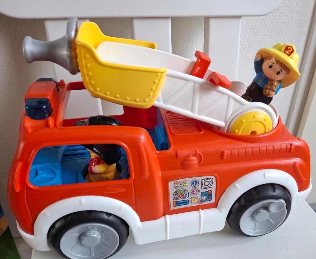 Little People Brandweerauto en schoolbus., Kinderen en Baby's, Speelgoed | Fisher-Price, Zo goed als nieuw, Auto of Voertuig, Met geluid