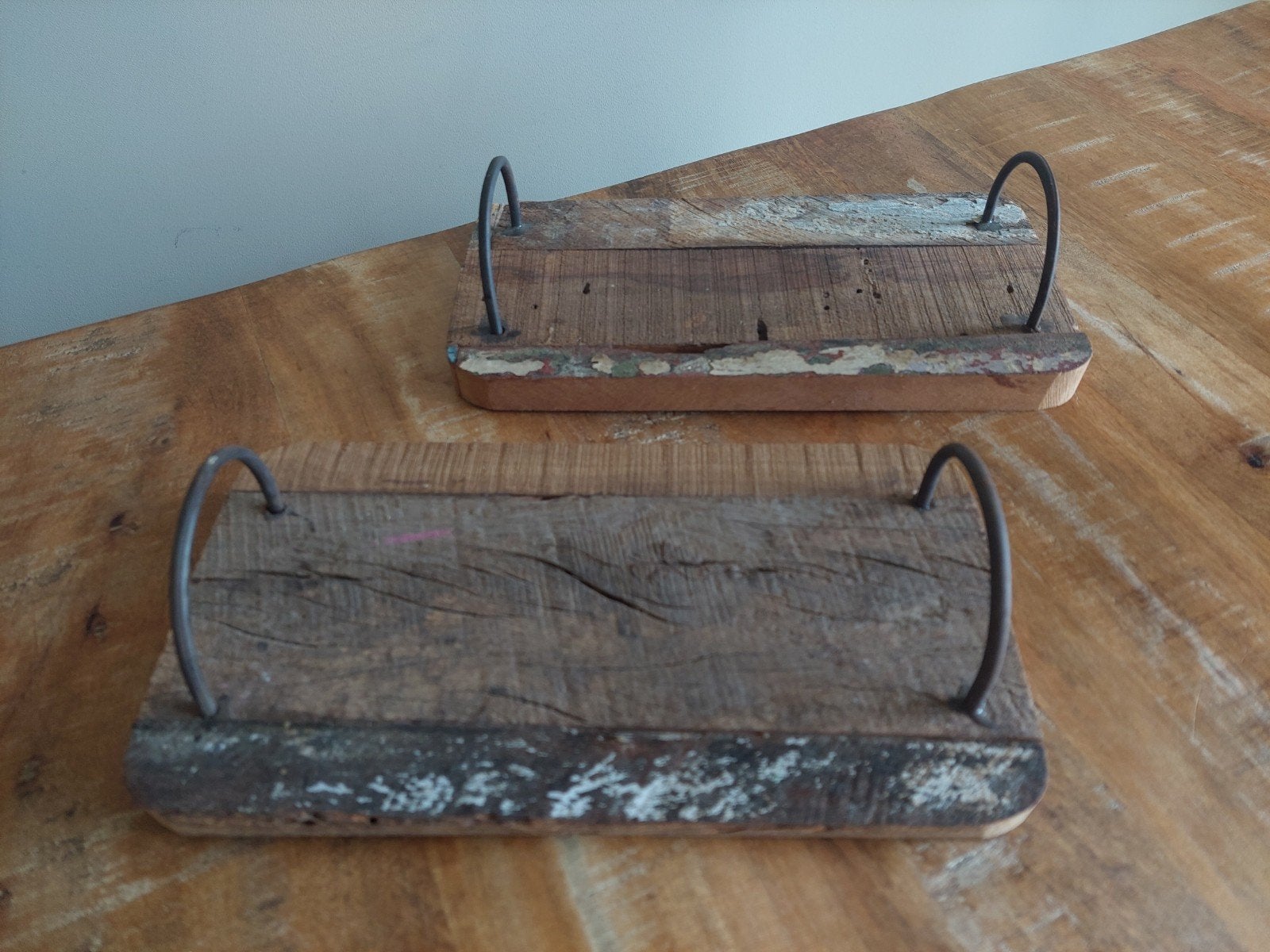 2 dienbladen, Huis en Inrichting, Woonaccessoires | Dienbladen, Ophalen, Nieuw, Rechthoekig, Hout