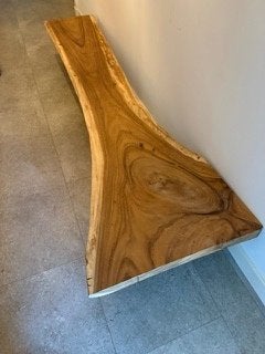 Boomstam als bank, Tuin en Terras, Tuinbanken, Ophalen, Zo goed als nieuw, Hout