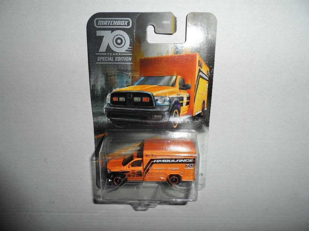 Matchbox Moving Parts 70 Years - 2019 Dodge Ram Ambulance, Ophalen of Verzenden, Nieuw, Auto