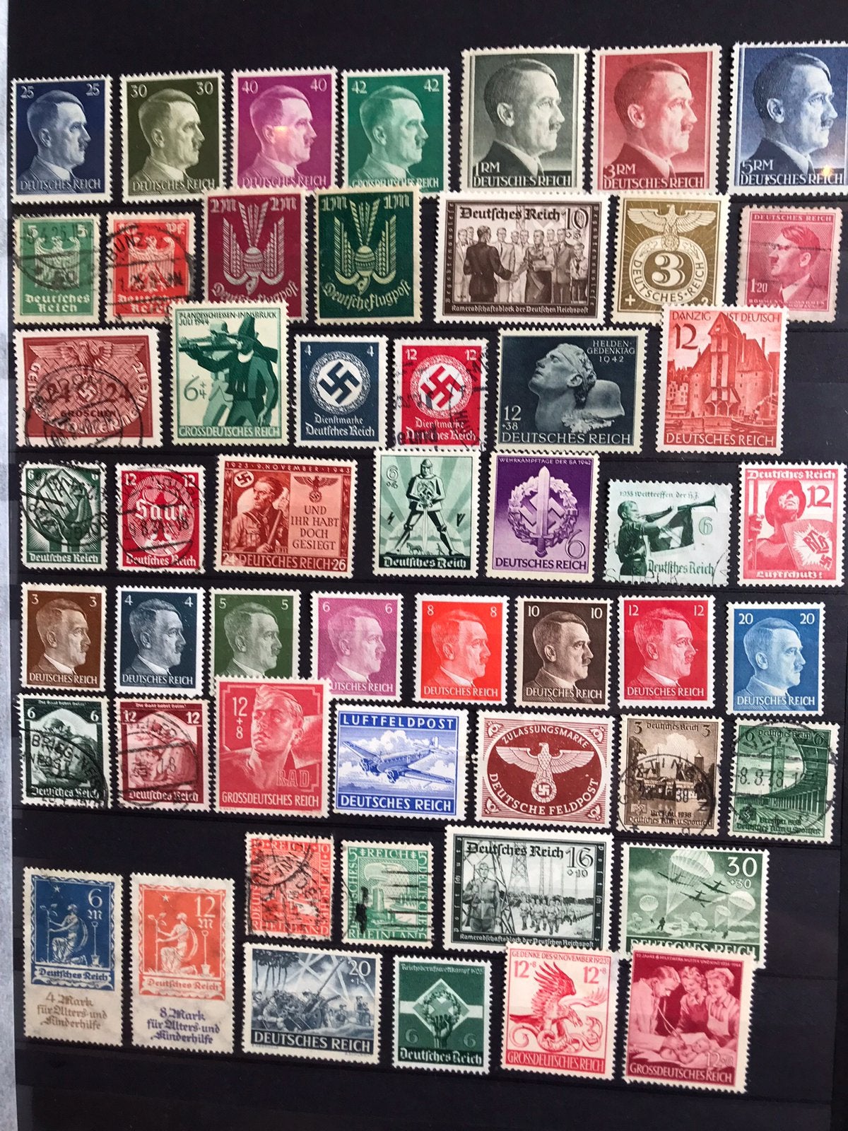 Kavel propaganda zegels nazi Duitsland WO2 periode, Ophalen of Verzenden, Overige soorten, Duitsland, Overige typen