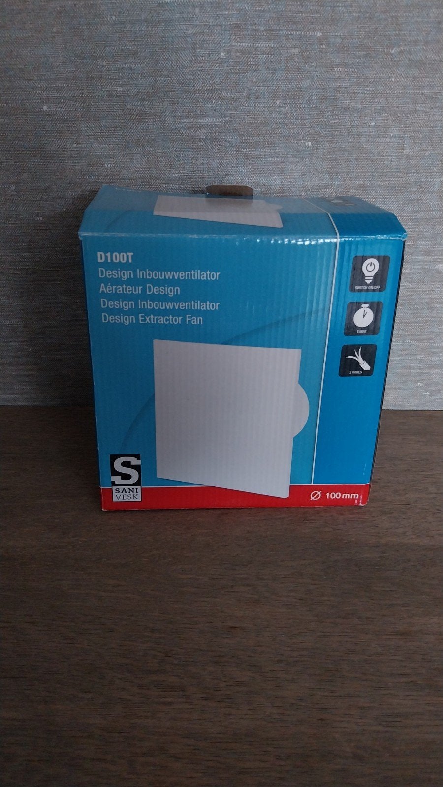 Sani Vesk D100T Design Inbouwventilator, Doe-het-zelf en Verbouw, Ophalen of Verzenden, Nieuw, Ventilator
